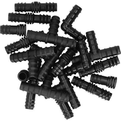 20 Pièces Kit d'Irrigation Goutte à Goutte, Raccords en Coude et T pour Jardin (1/5)