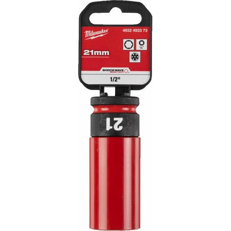 Vaso de impacto Milwaukee para llantas de 1/2" (21 mm) (1/2)