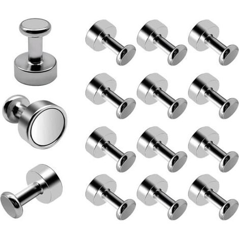 Lot de 12 mini aimants puissants pour tableau magnétique, aimant néodyme extra puissant avec boîte magnétique, aimants réfrigérateur (1/4)