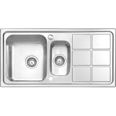 JASSFERRY Evier inox 1,5 bac Évier de cuisine -892