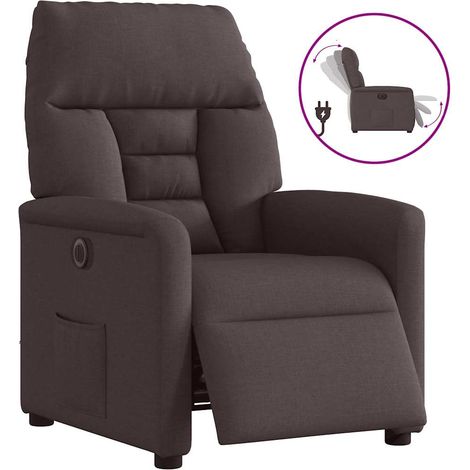 Relaxsessel Elektrisch Dunkelbraun Stoff (1/5)