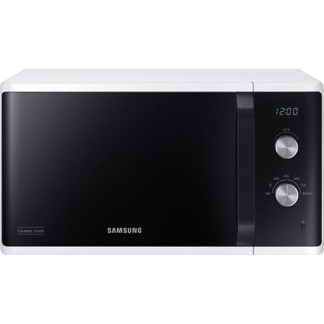 Samsung – Micro-ondes à poser 23L – Puissance 800W – Commandes électro-mécaniques – Dimensions 27.5 x 48.9 x 39.2 cm – Couleur blanc