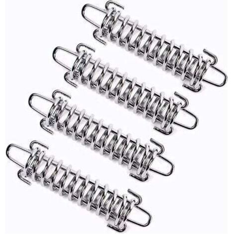 4 Pices Ressort Voile d\\'ombrage, Tendeur Voile d\\'ombrage Ressort, Ressort de Tension pour Voile D\\'ombrage, Ressort de Tension pour Tente de Camping, Boucle de Corde de Ressort de Tente en Acier