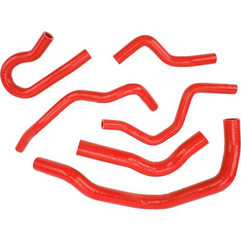 Tuyau de radiateur en silicone rouge 6 pièces, kit de transfert de liquide de refroidissement pour Civic Type R EK EG B16A B18C B20B 1992-2000, durite moteur (1/5)
