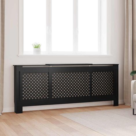 MDF Heizkörperverkleidung Schwarz 205 cm