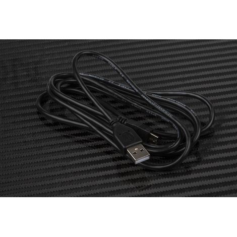 Câble USB RS PRO, Mini USB B mâle vers USB-A mâle, Noir, 2m ( Prix pour 1 ) (1/3)