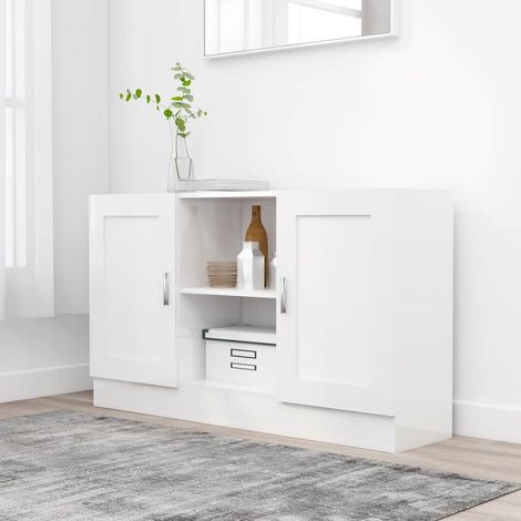 vidaXL Buffet Blanc 120x30,5x70 cm Bois d'ingénierie (1/5)