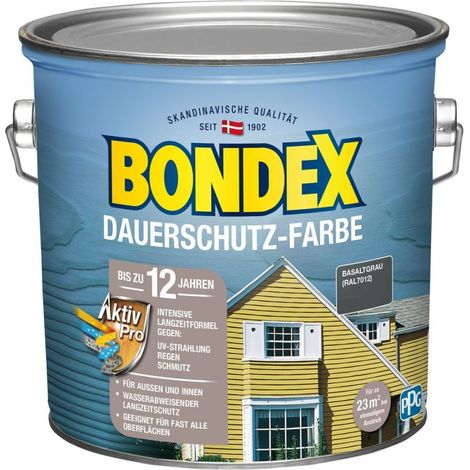 Bondex Dauerschutzfarbe 2,5 L basaltgrau Holzschutzlasur