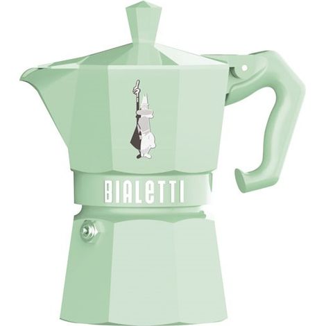 3-tassen-kaffeemaschine im italienischen stil, pastellgrün - Bialetti - 0009057