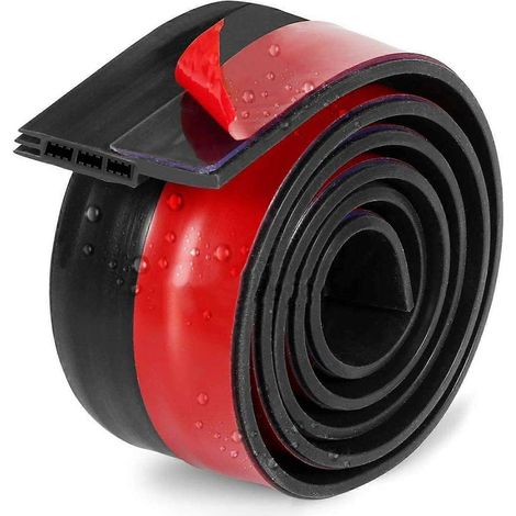 2 pièces de joint d'étanchéité adhésif de 1 m pour bas de porte en TPE, coupe-froid, anti-lumière, anti-bruit et anti-poussière. (1/5)