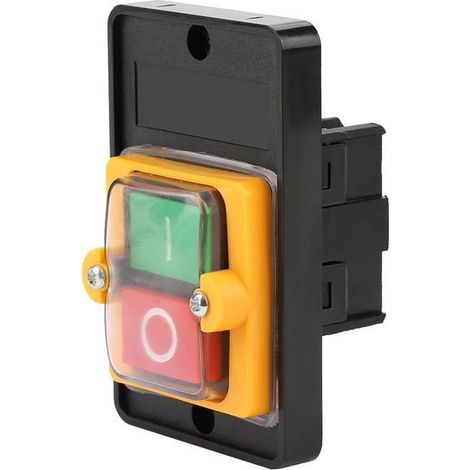 Interrupteur à bouton interrupteur pour bétonnière interrupteur à bouton étanche machine-outil, bouton de commutation étanche (1/4)