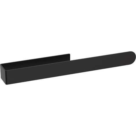 Noir Porte Serviette Salle de Bain sans 37 CM Perçage, Porte Serviettes Mural en INOX (1/5)