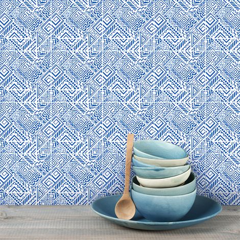 Stickers muraux - Sticker Mural Carrelage adhésif Cuisine Salle de Bain - 9 STICKERS CARRELAGES BOHÈME SAHALE - 9stickers20x20cm (1/5)