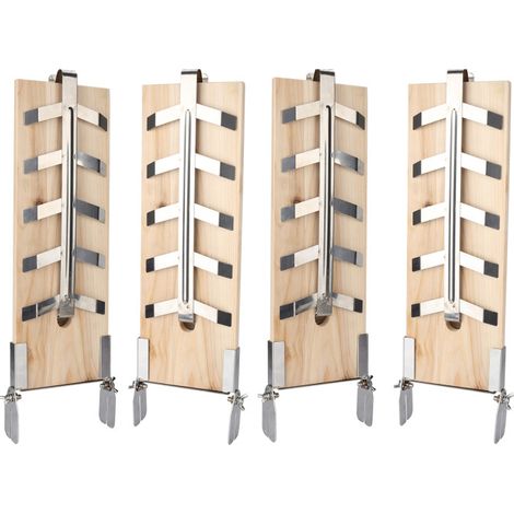 SWANEW 4X Salmone grigliate Tavola per affumicatura per filetto di salmone Cedro Tavola di legno Acciaio inox Racks inclinazione (1/5)
