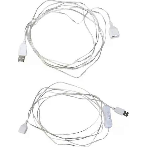 1 Stück USB-Verlängerungskabel (Stecker auf Buchse) zum Laden von USB-Lampen und -Lüftern – Zuverlässige Verbindung mit oder ohne Schalter (1/4)