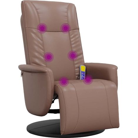 Maison Exclusive - Massagesessel mit Fußteil Braun Kunstleder (1/5)