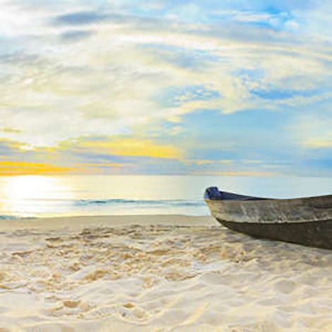 Panneau mural douche en alu-composite VIPANEL - Inspiration Nature Décor Vieux Bateau de Pecheur - Finition Brillant - 100x255cm (1/5)