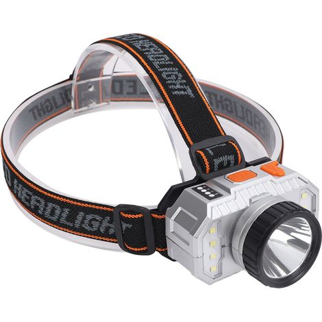Lampe frontale mini LED rechargeable USB ultra-lumineuse, étanche, avec indicateur de niveau de batterie, idéale pour la réparation et la lecture. (1/5)