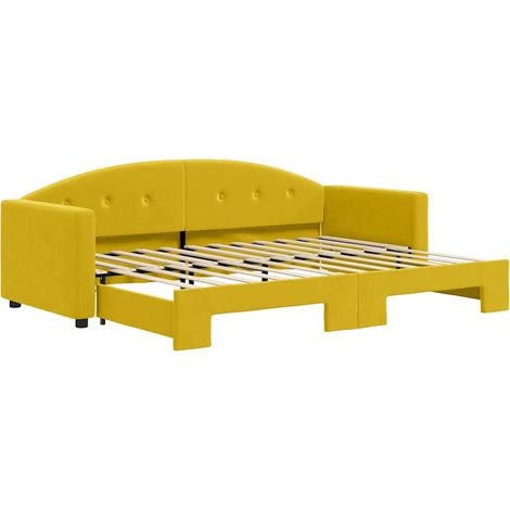 Maison Exclusive - Divano Letto con Letto Estraibile Giallo 80x200 cm in Velluto