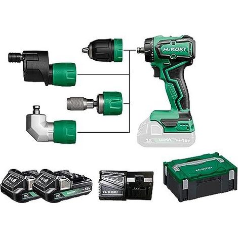 Hikoki DS18DDQ taladro atornillador inalámbrico negro y verde (1/3)