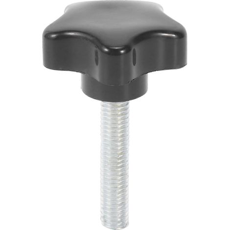 Vis M8 x 40 mm à tête étoile, vis à ailettes, poignée de serrage, noir, édition 0708 (1/5)