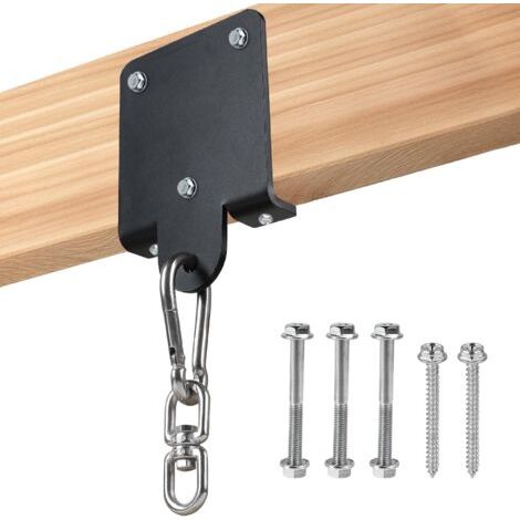 Accrocheur de Poutre en Acier Accrocheur de Sac Boxe Heavy Duty Steel Perforated Bag Hanger Accrocheur de Sac Boxe pour Poutre Réglable de 63 mm à 220 mm Résiste à 204 kg de Pesanteur (1/5)