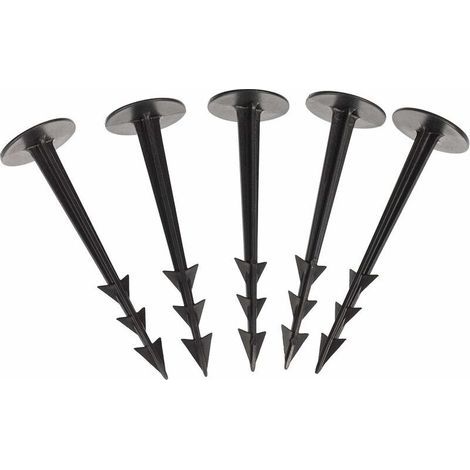 Pack of 100 Garden Fixing Stakes for Securing Weed Control Fabric (1/5)