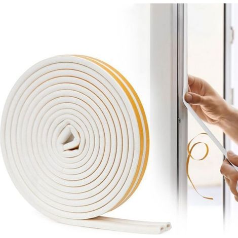 Bande De Joint D-profil - 6 M - Isolation Acoustique Et Étanchéité Porte Fenêtre - Blanc (1/4)
