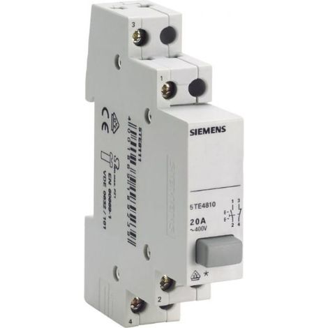 Pulsante modulare 20A 1NO 1NC grigio bistabile 5TE4810