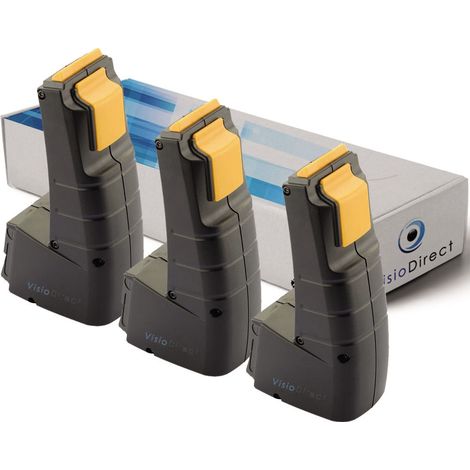 Lot de 3 batteries pour Festool FSP-487512 outils sans fil 2000mAh 9.6V