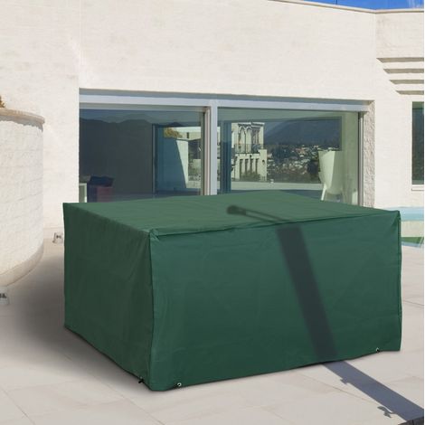 Copertura mobili da giardino 135x135x75 cm Oxford 600D verde, impermeabile UV OKMYHOME (1/5)