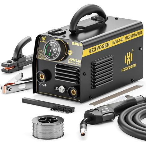 Poste à Souder Fil Fourré Sans Gaz Mini Poste de Soudage Portable 140A 230V 3 en 1 MIG/ARC/Lift TIG Inverseur Soudeuse Équipement pour Soudage (1/5)