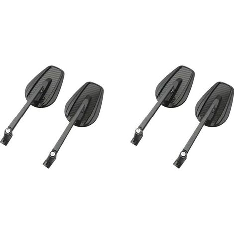 Adatto per 4 specchietti laterali universali per moto, 8 mm/10 mm, per Ruckus Grom Shadow V-Star 650, materiale in fibra di carbonio. (1/4)
