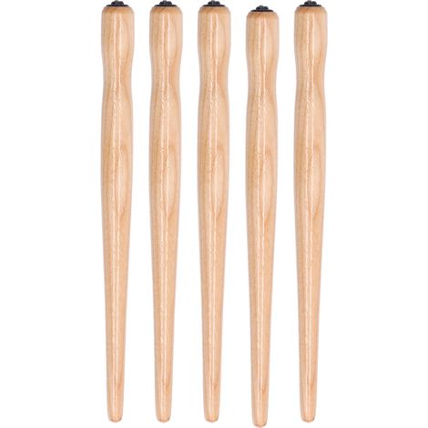 5-teiliger Premium-Stifthalter aus Sandelholz, langlebig und komfortabel, zum Zeichnen und für Kalligrafie, helle Holzfarbe. (1/5)