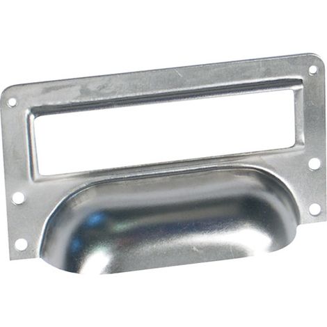 Poignée coquille porte étiquette acier nickelé - CADAP - 00447/63V