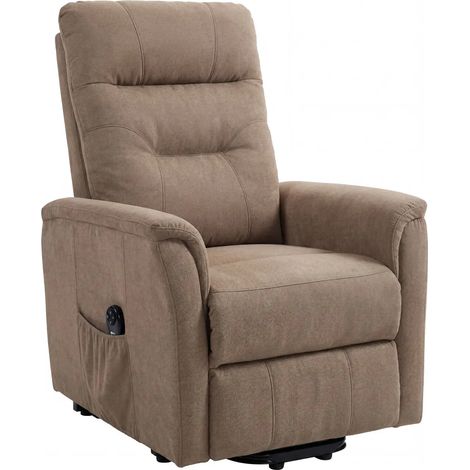 Relaxsessel Katia 2 Motoren, tortora, mit seitlicher Fernbedienungstasche (1/3)