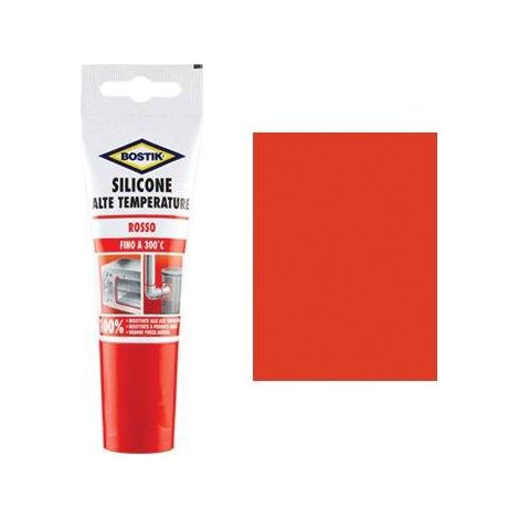 SILICONE ALTE TEMPERATURE IN TUBETTO BOSTIK - ROSSO ML 60- 3 pezzi