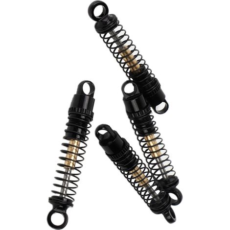 Kit de 4 amortisseurs RC 43 mm en aluminium fileté pour Axial SCX24 1/24 Crawler (noir) (1/5)