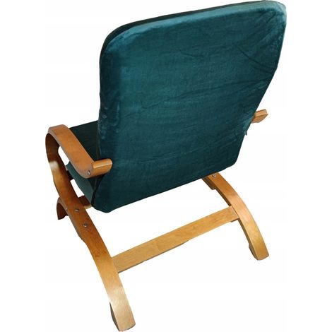 Housse de fauteuil FINKA, verte, en velours épais (1/5)