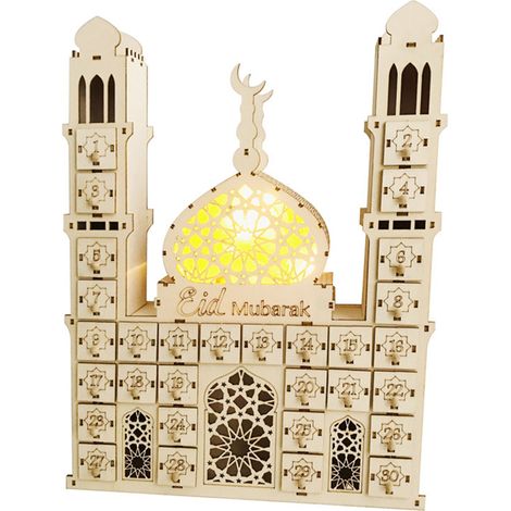 Advents- und Ramadan-Countdown-Dekoration aus Holz