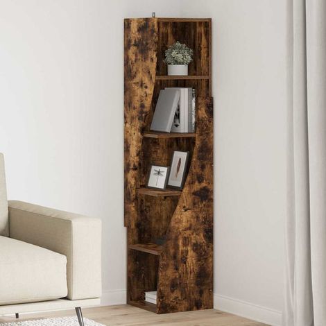 Corner Cabinet 32x32x140cm Engineered Wood Smoked Oak vidaXL (1/5)