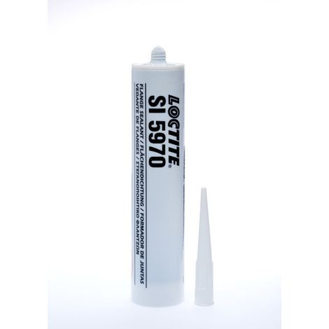 Loctite SI 5970 BK 300 ml schwarzes, einkomponentiges, ölbeständiges Silikon, beständig gegen starke Vibrationen und Verformungen, gute Haftung auf Metall und Kunststoffen, zum Abdichten von Flanschve