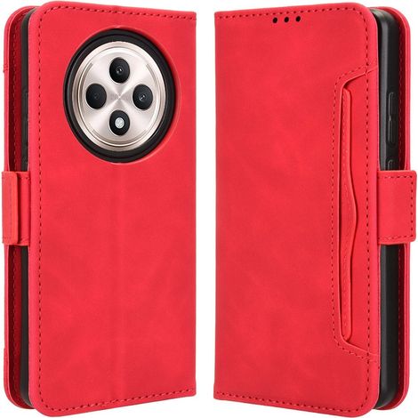 Klapphülle für Oppo Reno 12FS / 12F, mit Kartenfach, Rot (1/5)