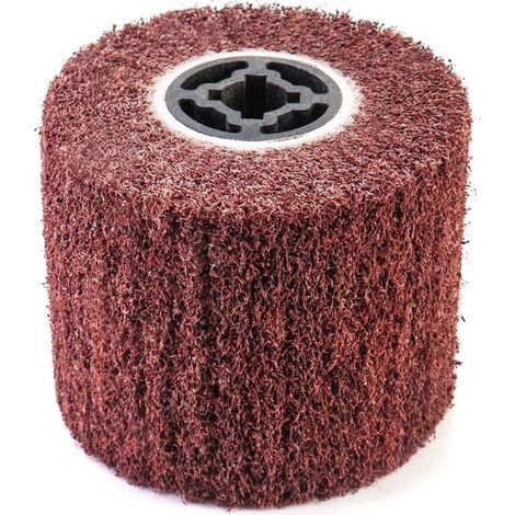 Brosse Abrasive Brosse en Fibre Synthétique pour Rénovateur Extérieur, Ø120x100x19mm, Grain 80 (1/5)
