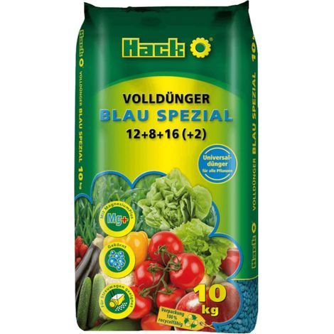 HACK engrais complet bleu spécial 10 kg engrais universel, engrais de jardin, engrais pour légumes