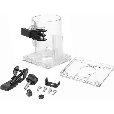 Base de coupe pour plinthes et bordures de travail du bois, compatible avec la machine à affleurer électrique sans fil Makita RT0701C/Worx WU601 (référence 3700-4B). (1/5)