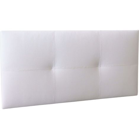 Cabecero Isabella Cama Individual de Polipiel Blanco 105x52