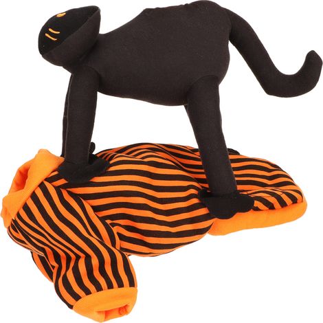 T-shirt d'Halloween pour animaux de compagnie, chaud, mignon et amusant, déguisement pour chien ou chat avec un chat noir, idéal pour les fêtes et le quotidien. (1/5)