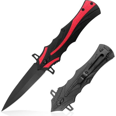 Klappmesser mit Taschenclip, 3Cr13 Edelstahlklinge, für Outdoor, Camping, Jagd