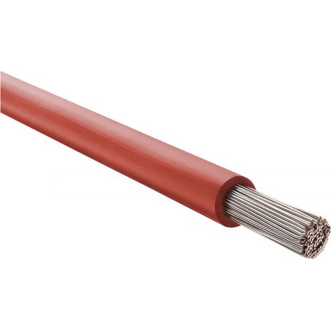 HELU KABEL SiF 1X25mm² RD (rot) Einzelader Silikon rot AD 9,2mm Nennspannung Uo/U 300V/500V - 1 Meter